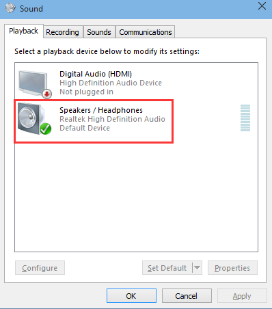 headphone jack not working windows 10